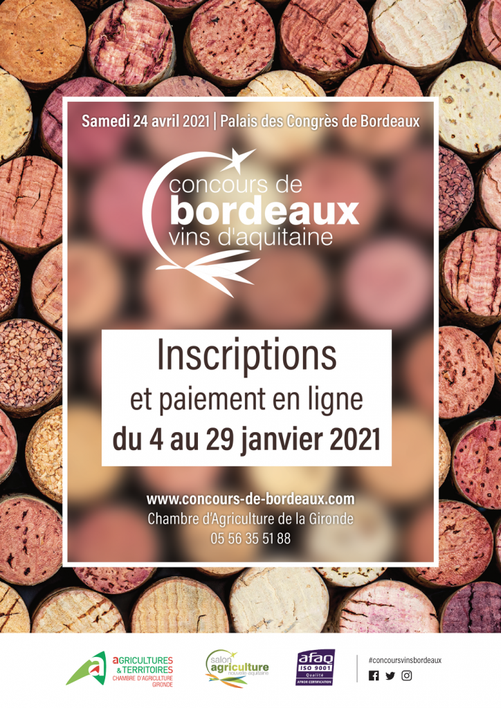 Les inscriptions sont ouvertes ! Concours de Bordeaux Vins d'Aquitaine